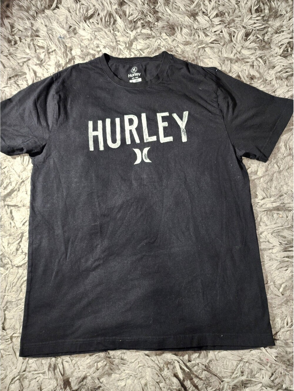 Hurley Man Negro 100 % Algodon  Fit Cuello Redondo Size L Bangladesh CA64249